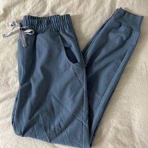 FIGS LIMITED EDITION Heather indigo high waisted Zamora joggers small TALL